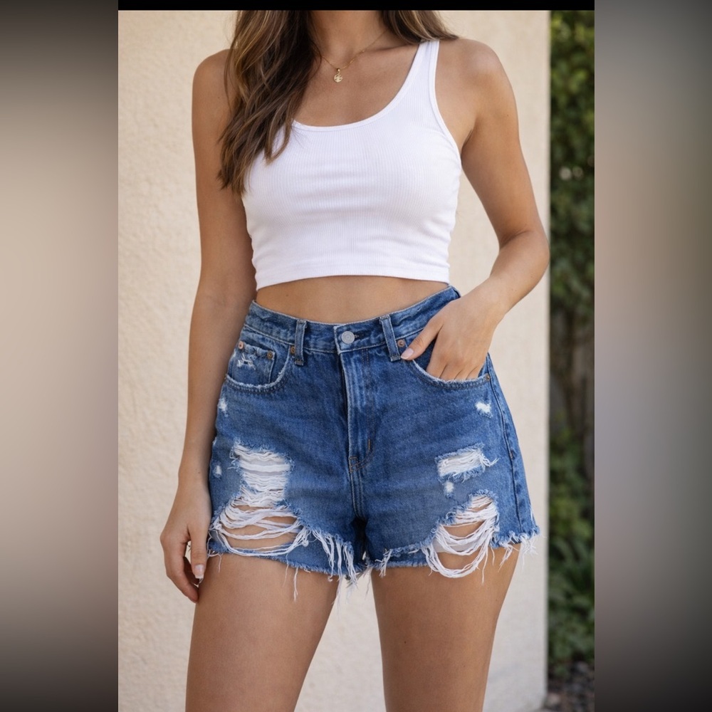 Abercrombie & Fitch The Boyfriend Short Distressed Size 29 Festival BOHO Coastal